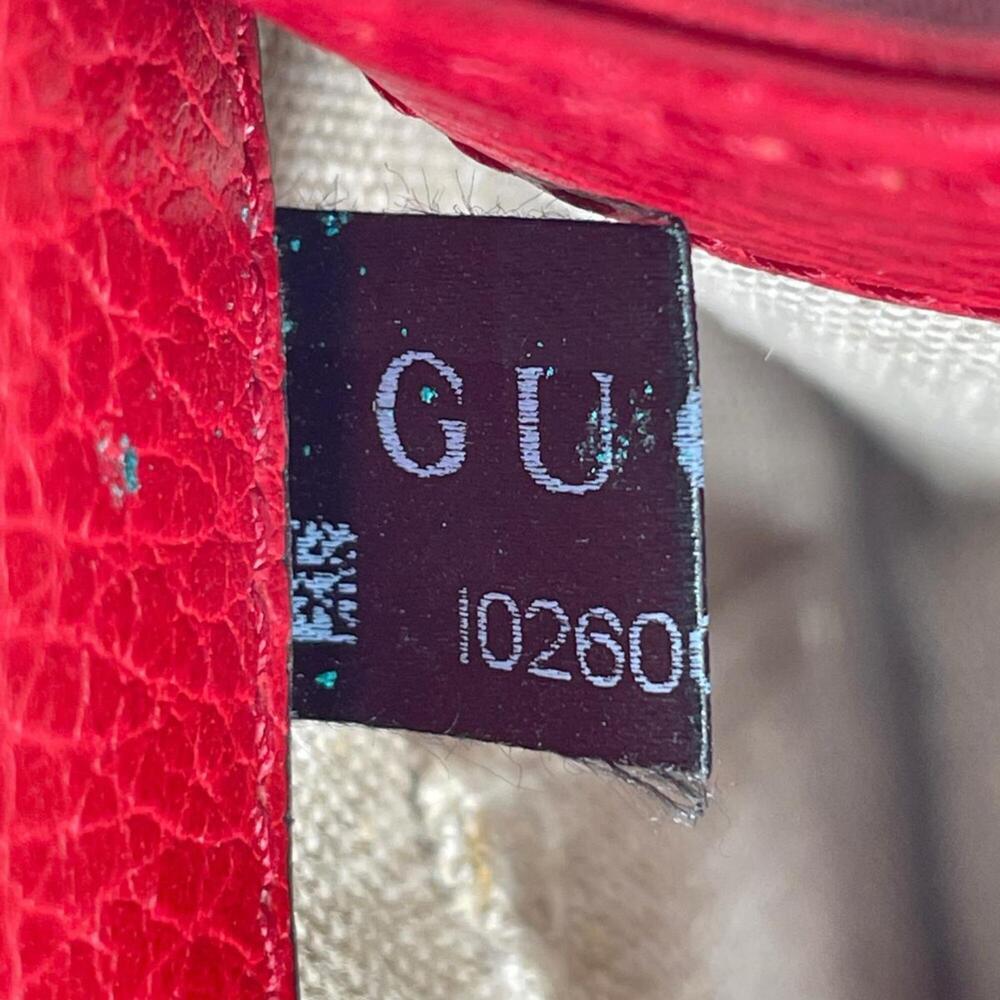 GUCCI Red Leather Shoulder Bag - Picture 14 of 16